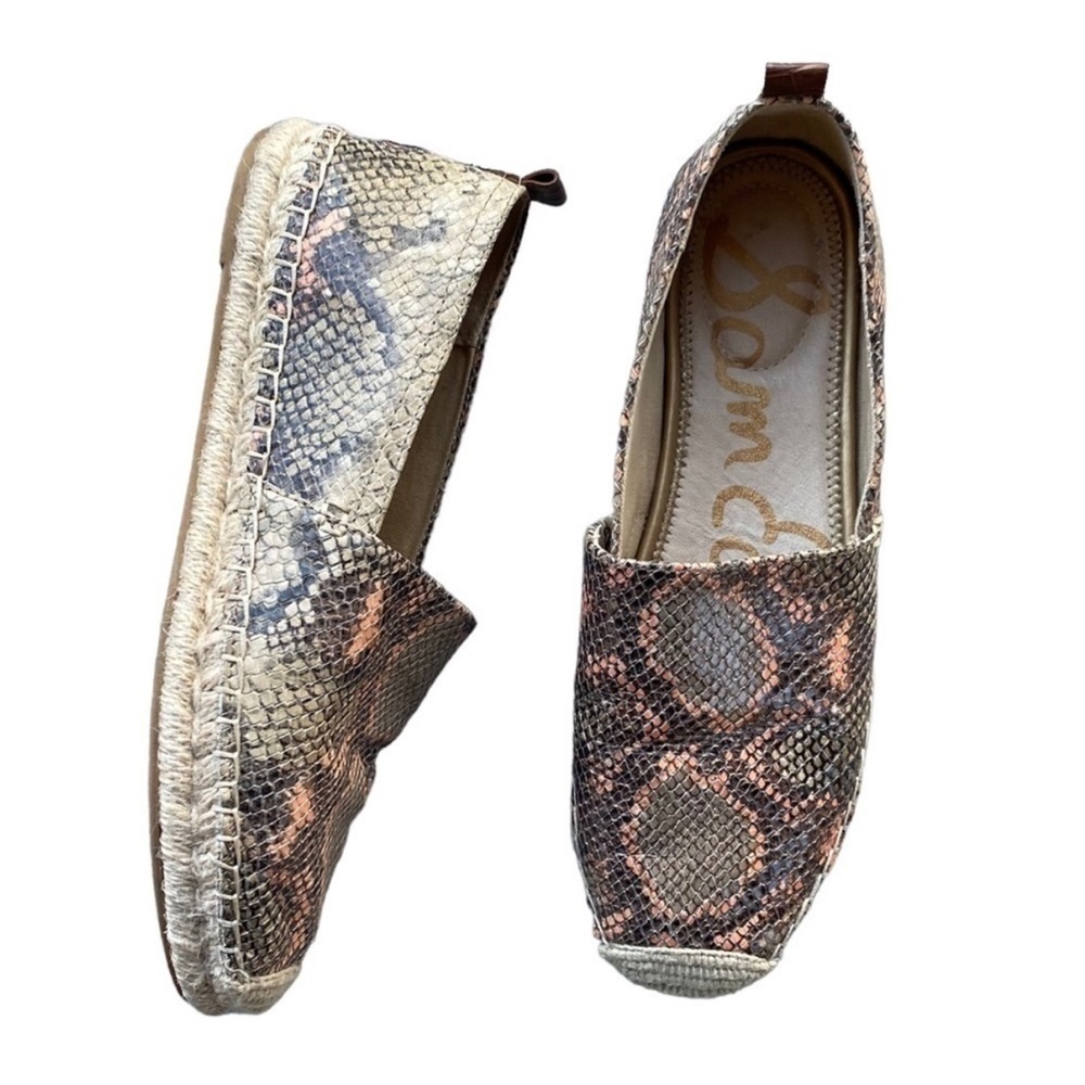 Sam Edelman Khloe Espadrille Flats snake print